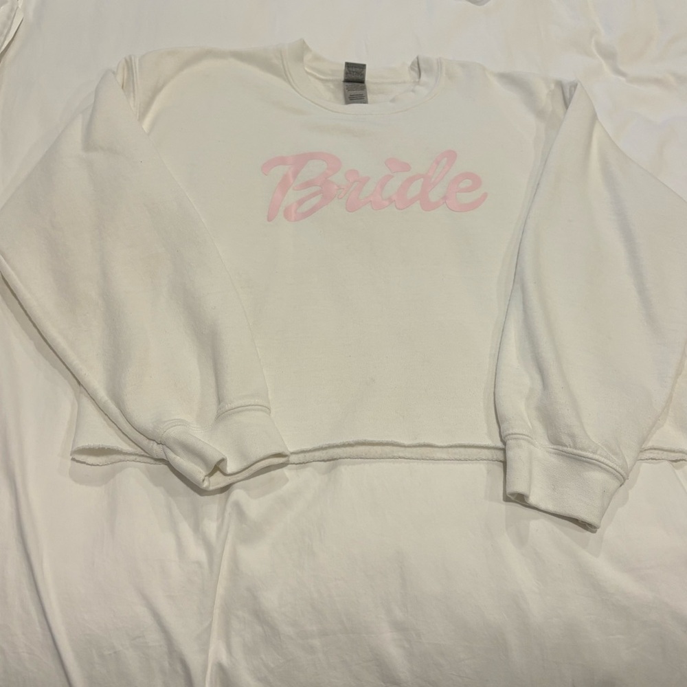 Barbie Bride Sweatshirt with Raw Hem